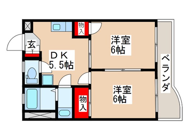 ビューハイツ司の物件間取画像